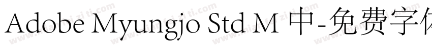Adobe Myungjo Std M 中字体转换